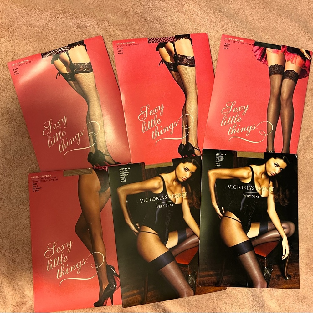 Lot of 6 Victoria’s Secret Very Sexy, Sexy Little Things, thigh-highs, pantyhose
